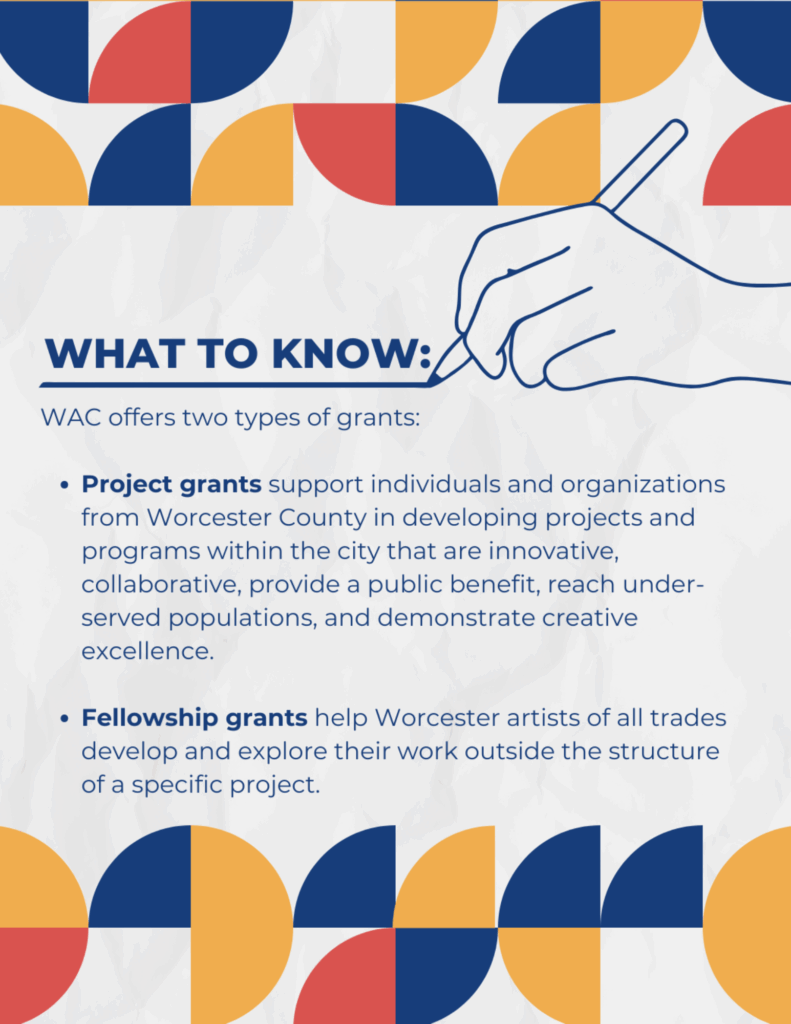 Worcester Arts Council Opens FY26 Grant Applications: Investing in Our Community's Creative Future WAC 2026 Grant Flyer